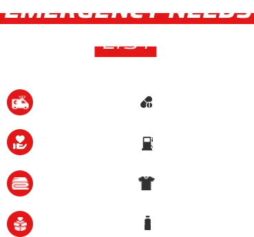 Emergency Needs List